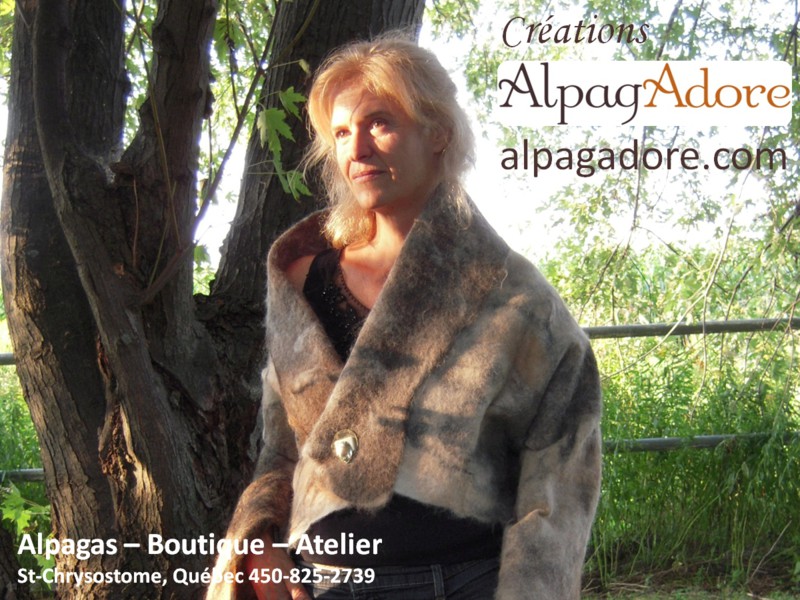 AlpagAdore - Châle feutré en alpaga - Felted alpaca shawl